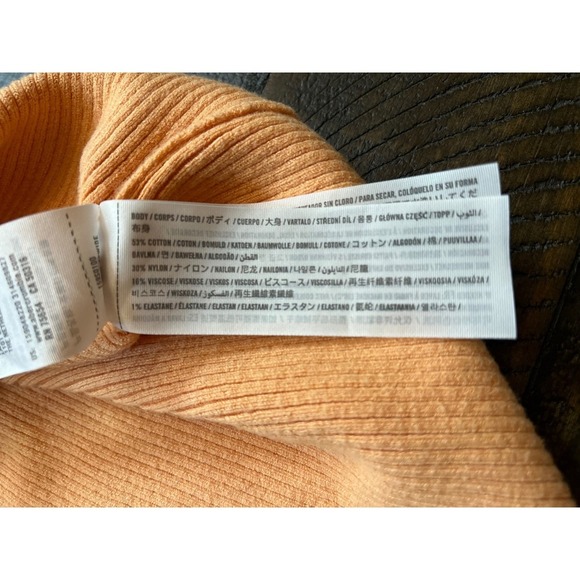 Abercrombie and Fitch Elevated Knit Cut Out Midi Dress, Orange, Size M - Picture 11 of 13